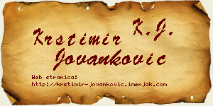 Krstimir Jovanković vizit kartica